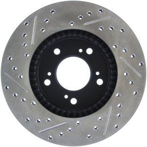 Acura Integra Brake Rotor (1) - Front Left - Stoptech - Slotted/Drilled - `97-`01