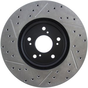 Acura CL Brake Rotor (1) - Front Left - Stoptech - Drilled & Slotted - `01-`03