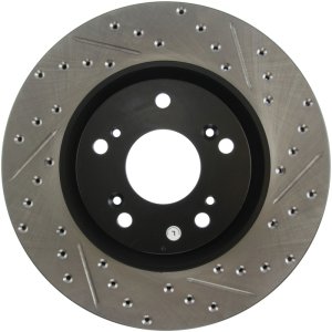 Honda CR-V Brake Rotor(s) (1) - Front Left - Stoptech - Slotted & Drilled - Black - `05-`06 Honda CR-V Brake Rotor(s) (1) - Front Left - Stoptech - Slotted & Drilled - Black - `05-`06