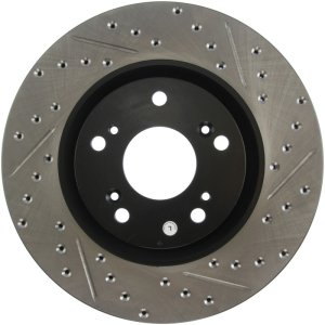 Honda CR-V Brake Rotor(s) (1) - Front Left - Stoptech - Slotted & Drilled - Black - `05-`06 Honda CR-V Brake Rotor(s) (1) - Front Left - Stoptech - Slotted & Drilled - Black - `05-`06
