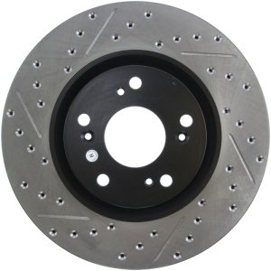 Honda CR-V Brake Rotor (1) - Front Right - Stoptech - Slotted & Drilled - `05-`06