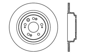 Acura TL Brake Rotors (1) - Rear Right - Stoptech - Drilled & Slotted - `09-`14