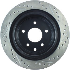 Nissan Rogue Brake Rotor (1) - Rear Right - Stoptech - SportStop Slotted & Drilled - Black - `08-`18