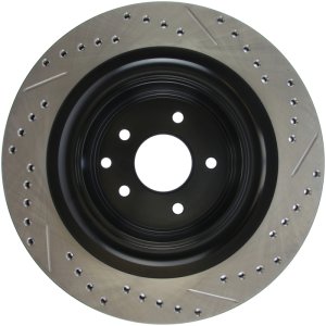 Infiniti G37 Brake Rotor (1) - Rear Right - Stoptech - Slotted & Drilled - `08-`13