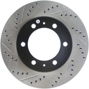Toyota 4Runner Brake Rotors (1) - Front Right - Stoptech - Drilled/Slotted - Black - `03-`09