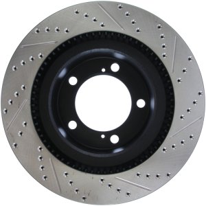 Toyota Land Cruiser Brake Rotor (1) - Front Right - Stoptech - Sport Drilled & Slotted - Black - `16-`19 Toyota Land Cruiser Brake Rotor (1) - Front Right - Stoptech - Sport Drilled & Slotted - Black - `16-`19