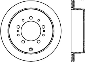 Toyota Land Cruiser Brake Rotor (1) - Rear Right - Stoptech - Slotted & Drilled - Black - `08-`17