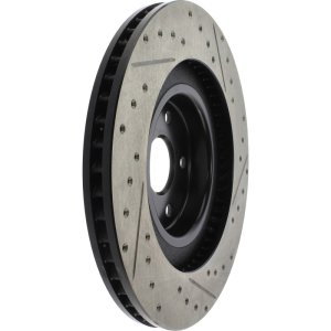 Lexus RC300 Brake Rotor (1) - Front Right - Stoptech - Drilled & Slotted - Black - `16-`18