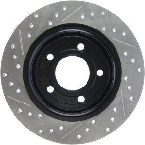 Mazda 3 Sport Brake Rotor (1) - Rear Left - Stoptech - Slotted & Drilled - Black - `12-`13