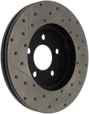 Lincoln Town Car Brake Rotor (1) - Front Left - Stoptech - Sport Drilled & Slotted - Black - `03-`11 Lincoln Town Car Brake Rotor (1) - Front Left - Stoptech - Sport Drilled & Slotted - Black - `03-`11