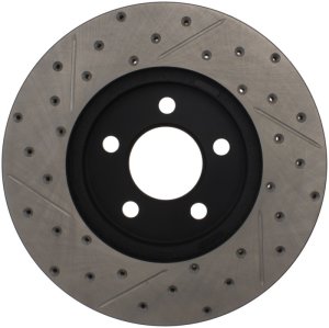Lincoln Town Car Brake Rotor (1) - Front Right - Stoptech - Sport Drilled & Slotted - Black - `03-`11 Lincoln Town Car Brake Rotor (1) - Front Right - Stoptech - Sport Drilled & Slotted - Black - `03-`11