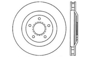 Chevrolet Corvette Brake Rotor (1) - Front Left - Stoptech - Slotted & Drilled - Black - `97-`04 Chevrolet Corvette Brake Rotor (1) - Front Left - Stoptech - Slotted & Drilled - Black - `97-`04