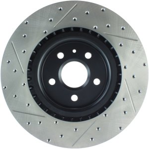 Buick Regal Brake Rotor (1) - Front Left - Stoptech - Slotted & Drilled Sport Rotor - Black - `12-`13