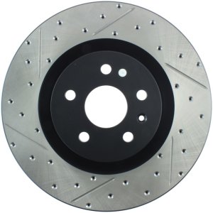 Buick Regal Brake Rotor(1) - Front Right - Stoptech - Slotted/Drilled - Black - `12-`13