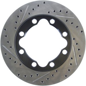 Chevrolet K3500 Brake Rotor (1) - Front Right - Stoptech - Slotted & Drilled Sport - Black - `92-`00 Chevrolet K3500 Brake Rotor (1) - Front Right - Stoptech - Slotted & Drilled Sport - Black - `92-`00