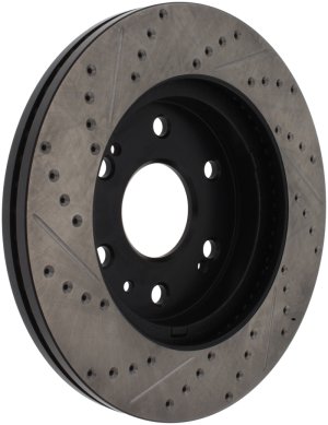 Cadillac Escalade Brake Rotor (1) - Front Left - Stoptech - Sport Drilled & Slotted - Black - `07-`20