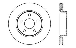 Jeep Wrangler JK Brake Rotor (1) - Front Left - Stoptech - Sport Drilled & Slotted - Black - `07-`18