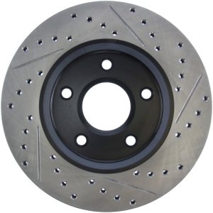 Ram C/V Brake Rotors (1) - Front Right - Stoptech - Drilled & Slotted - Black - `12-`15