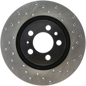 Volkswagen Clasico Brake Rotor (1) - Front Left - Stoptech - Drilled Sport - Black - `11-`15