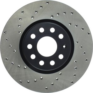 Volkswagen Arteon Brake Rotor (1) - Front Right - Stoptech - Sport Cryo Cross-Drilled - Black - `19-`21