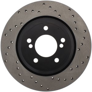 BMW M5 Brake Rotor (1) - Rear Left - Stoptech - Drilled - Black - `00-`03