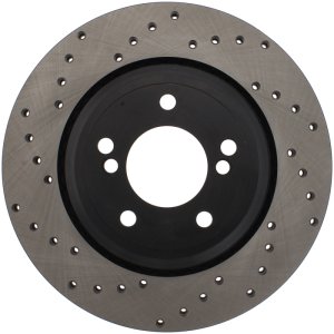 BMW M3 Brake Rotor (1) - Rear Right - Stoptech - Drilled Sport - Black - `01-`06