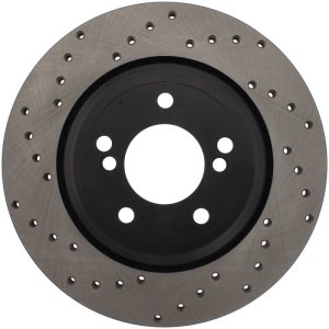 BMW M3 Brake Rotor (1) - Rear Right - Stoptech - Drilled Sport - Black - `01-`06