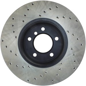 BMW 528 Brake Rotor (1) - Front Left - Stoptech - Drilled Sport - Black - 2008
