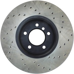 BMW 535i Brake Rotors (1) - Front Right - Stoptech - Drilled Sport - Black - `09-`10