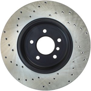 BMW 535i Brake Rotors (2) - Front + Rear - Stoptech - Drilled Sport - Black - `08-`10