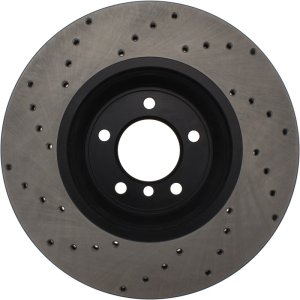 BMW 3 Series Brake Rotor (1) - Front Left - Stoptech - Cryo Drilled Sport - Black - `07-`08