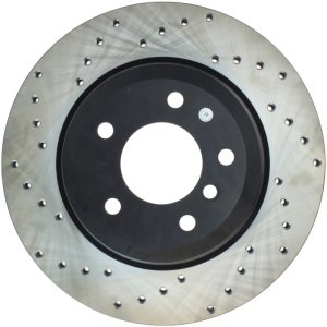 BMW 135i Brake Rotor (1) - Front Left - Stoptech - Drilled Sport - Black - `08-`13