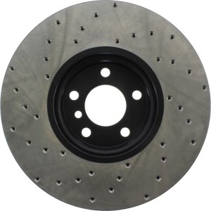 BMW 5 Series Brake Rotor (1) - Front Left - Stoptech - Sport Cryo Cross-Drilled - Black - `11-`17