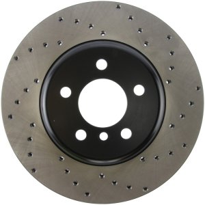 BMW 535i Brake Rotor (1) - Rear Left - Stoptech - Drilled Sport - Black - `10-`17