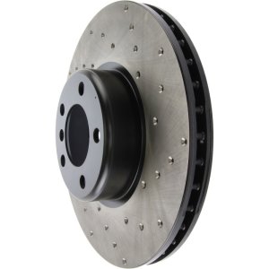 BMW 335i Brake Rotor (1) - Front Left - Stoptech - Sport Cryo Drilled - Black - `12-`15
