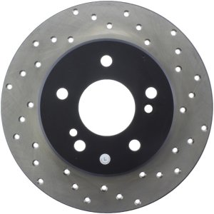 Mercedes-Benz SLK Class Brake Rotor (1) - Front Left, Rear Left - Stoptech - Drilled Sport - Black - `98-`04 Mercedes-Benz SLK Class Brake Rotor (1) - Front Left, Rear Left - Stoptech - Drilled Sport - Black - `98-`04
