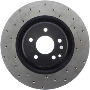 Mercedes-Benz SLK55 AMG Brake Rotor (1) - Front Left - Stoptech - Drilled Sport - Black - `05-`11 Mercedes-Benz SLK55 AMG Brake Rotor (1) - Front Left - Stoptech - Drilled Sport - Black - `05-`11