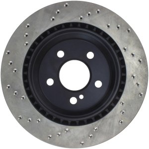 Mercedes-Benz CLS400 Brake Rotor (1) - Rear Left - Stoptech - Sport Drilled - Black E-Coated - `15-`17