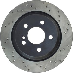 Mercedes-Benz CLS550 Brake Rotor (1) - Rear Left - Stoptech - Sport Drilled - Black E-Coated - `07-`11