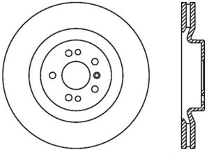 Mercedes-Benz ML350 Brake Rotor (1) - Front Left - Stoptech - Drilled Sport - Black - `08-`11 Mercedes-Benz ML350 Brake Rotor (1) - Front Left - Stoptech - Drilled Sport - Black - `08-`11