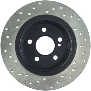 Mercedes-Benz C200 Brake Rotor (1) - Rear Left - Stoptech - Drilled Sport - Black - 2012