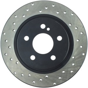 Mercedes-Benz E200 Brake Rotors (1) - Rear Right - Stoptech - Drilled Sport - Black - `12-`13 Mercedes-Benz E200 Brake Rotors (1) - Rear Right - Stoptech - Drilled Sport - Black - `12-`13