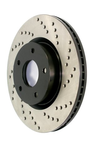 Mercedes-Benz ML350 Brake Rotor (1) - Front Left - Stoptech - Drilled Sport - Black - `13-`15 Mercedes-Benz ML350 Brake Rotor (1) - Front Left - Stoptech - Drilled Sport - Black - `13-`15
