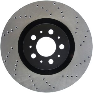 Volvo V70 Brake Rotor (1) - Front Left - Stoptech - Drilled Sport - Black - `04-`07 Volvo V70 Brake Rotor (1) - Front Left - Stoptech - Drilled Sport - Black - `04-`07