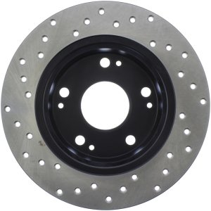 Honda Accord Brake Rotor (1) - Rear Left - Stoptech - Sport Cross-Drilled, Black E-Coated - Black - `03-`07