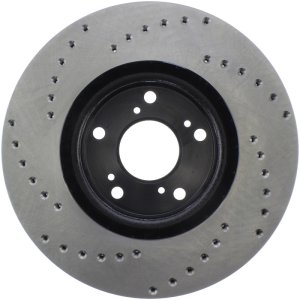 Acura CSX Brake Rotor (1) - Front Left - Stoptech - Drilled Sport - Black - `07-`11