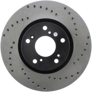 Acura CSX Brake Rotor (1) - Front Left - Stoptech - Drilled Sport - Black - `07-`11