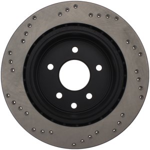 Infiniti G37 Brake Rotor (1) - Rear Right - Stoptech - Sport Drilled - Black - `09-`13 Infiniti G37 Brake Rotor (1) - Rear Right - Stoptech - Sport Drilled - Black - `09-`13