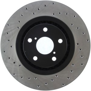Lexus GS Brake Rotor (1) - Front Right - Stoptech - Sport Cross-Drilled, Black E-Coated - Black - `07-`08