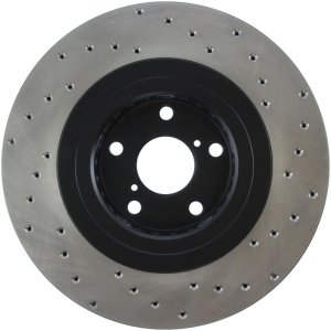 Lexus IS Brake Rotor (1) - Front Right - Stoptech - Sport Cross-Drilled, Black E-Coated - Black - `06-`09